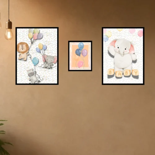 Çocuk Odası - Balonlu Poster Seti 3'lü
