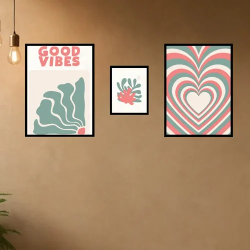3'lü Retro Desen Poster Seti