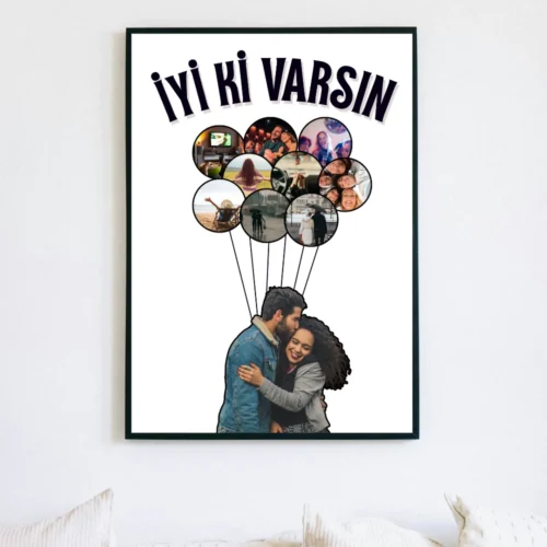 Kişiye Özel Fotoğraflı Balon Poster