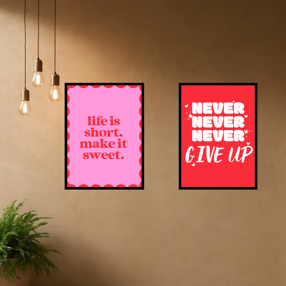 Motto Temalı 2'li Poster Seti