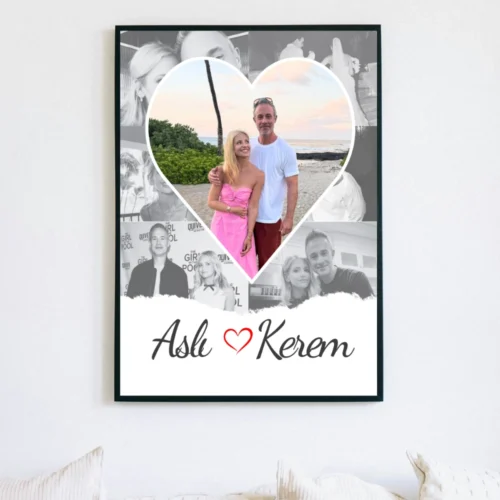Kişiye Özel Kalpli Poster